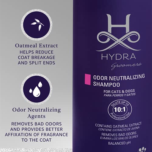 Image of HYDRA Dog Groomer's Odour Neutralizing Shampoo 1L | Deep Cleaning, Odour Removal & Long-Lasting Fresh Scent | Professional Pet Grooming Shampoo for Dogs