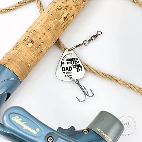 Father's Day Dad Gift We Hooked The Best Dad Fishing Lure Gift For Dad Personalized Names 2024 Dad Gift Idea On Father's Day Fishing Gift The Galveston Fishing Lure Hooked-Dad-Lure #TOP1