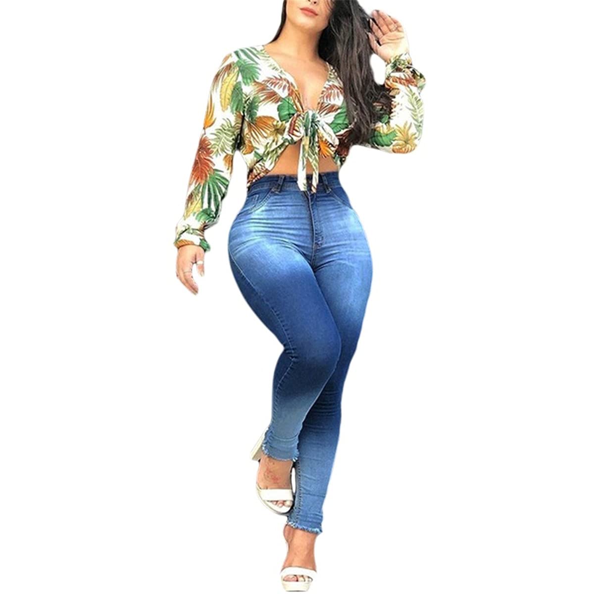 Jeans Femme Similicuir Taille Haute - Skinny Extensible Vin Prune/bleu Marine