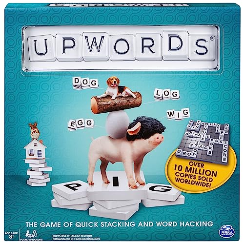Product Image of the Spin Master Games, Upwords, Classic Word Game with Stackable Letter Tiles,...