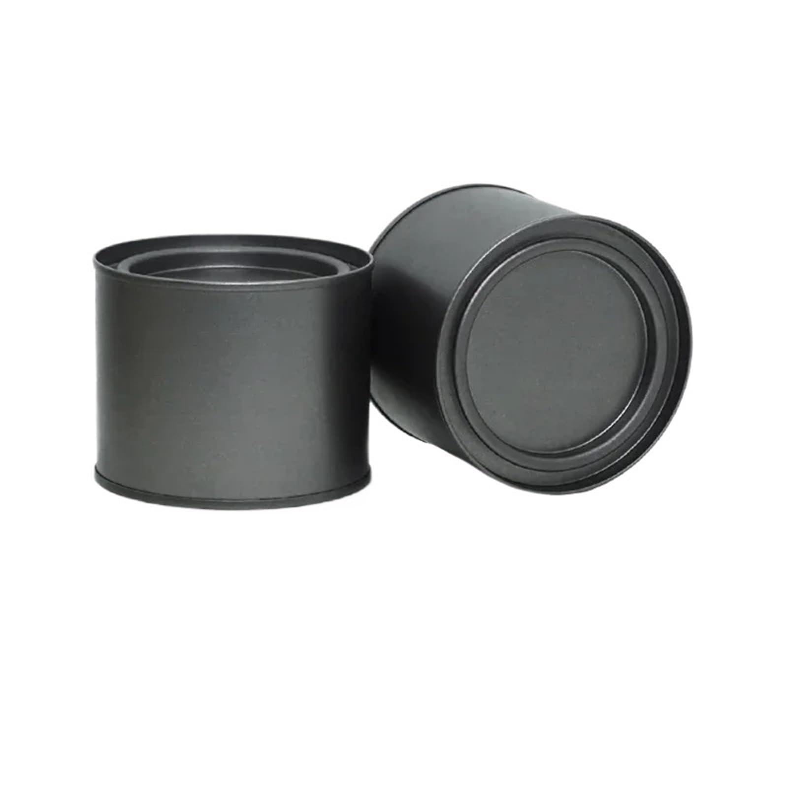 XIEHYA 12pcs 50ml Metal Sealed Jars Food Coffee Tea Jar Chocolate Candy Gift Boxes Cosmetic Candle Containers Jewelry Storage Box For Tea(DARK GRAY)