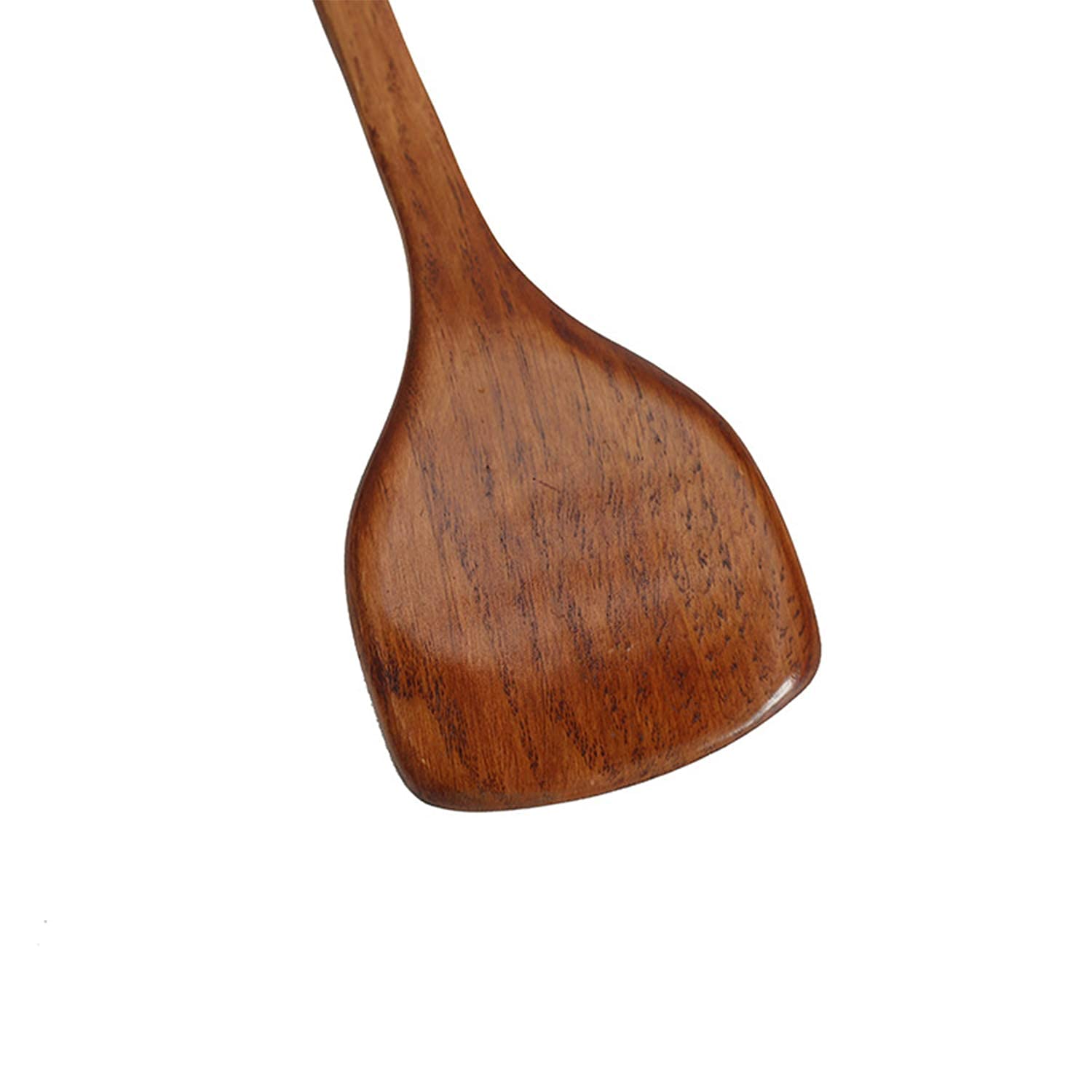 Wooden Wok Spatula, Long Handle 39cm 2Pcs, Brown, Small - Image 4