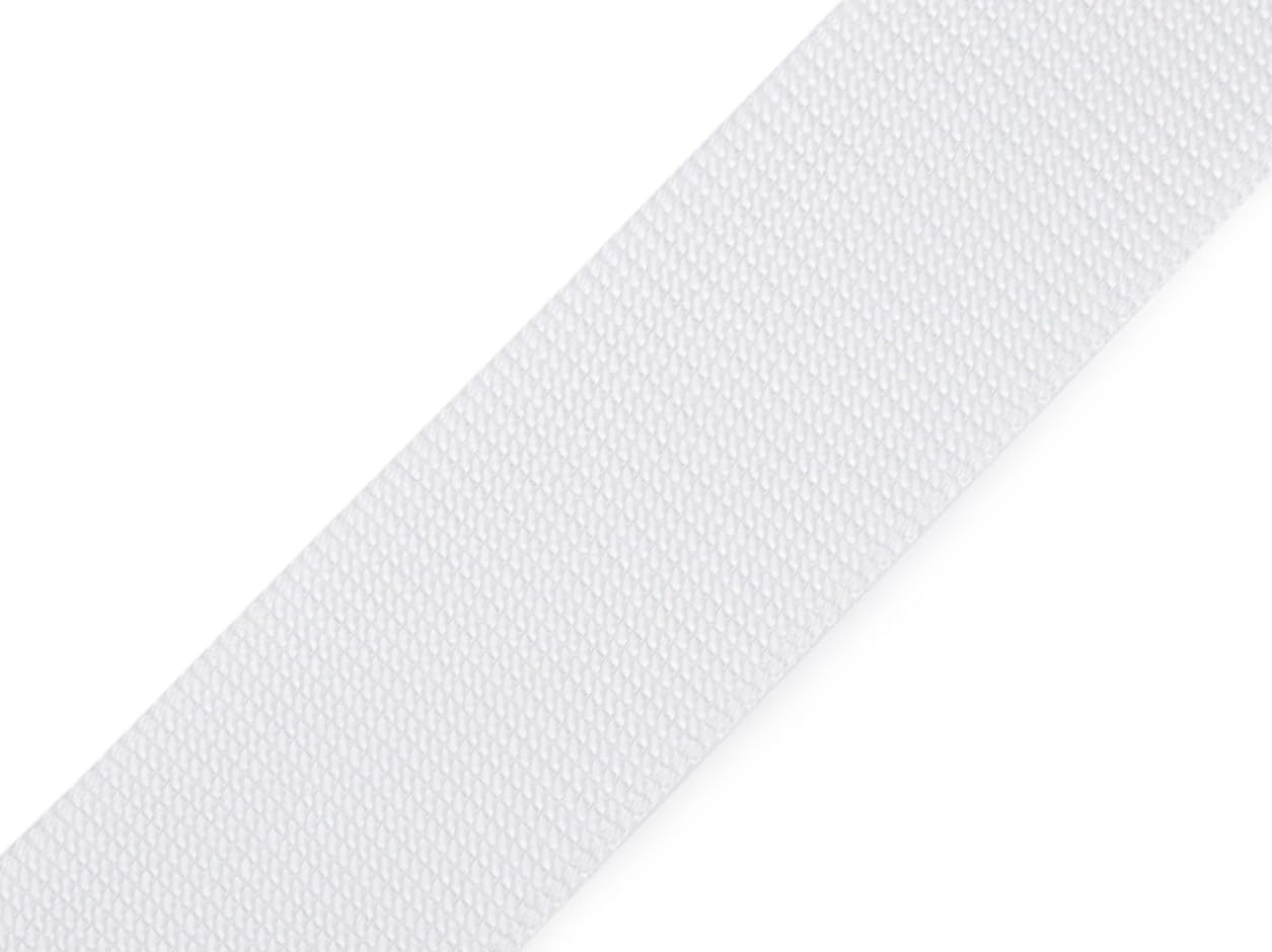 cyclingcolors 50mm Wide Polypropylene Webbing Strap 25 Metres Rope for Backpacks, Furniture, Chairs, Haberdashery, Clothing, White