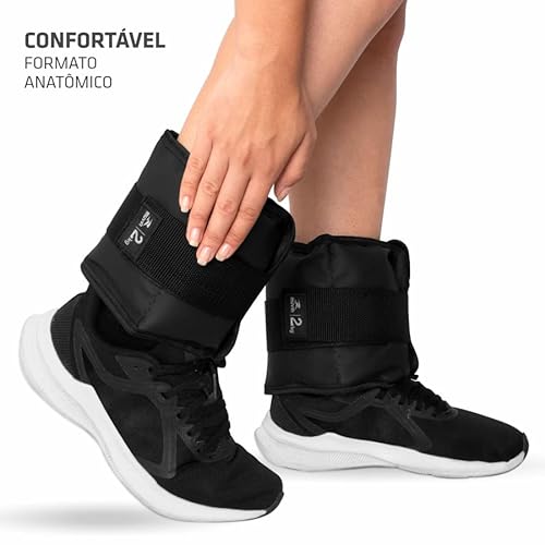 Caneleira de Peso 2kg Muvin – Tornozeleira – Ajustável – Academia – Treino – Exercício – Fitness – M