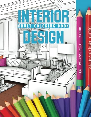 Interior Design Coloring Book: Design Your Ideal Living Space - A Calming Exploration of Contemporary Home Interiors - Home Decor Coloring image 2