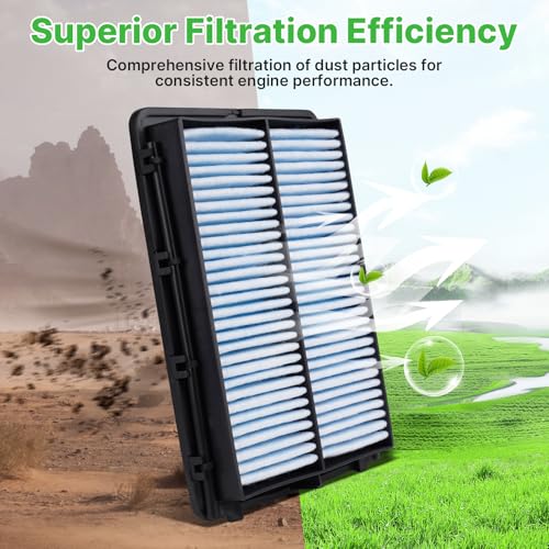 Image of 2PCS CA11942 Engine Air Filter Fit for Hyundai Sonata 2015-2019, Kia Optima 2016-2020 2.0L 2.4L Air Filter for MyCar Replacement Engine Filter Automotive Accessories# A90081