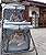 4 Wheel Double Pet Stroller for Dogs and Cats, Great for Twin or Multiple pet Travel (Silver Grey)