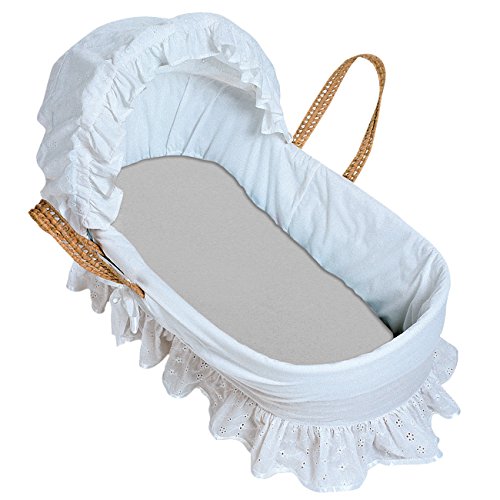 Kushies Fitted Bassinet Sheet Flannel, Grey Solid #TOP7