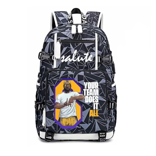 FANwenfeng Basketball Player LJ23 Multifunction Backpack Travel Daypack Fans Bag (Style 9)