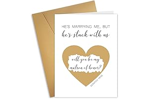 Unique Wedding Matron of Honor Proposal Scratch Off Card