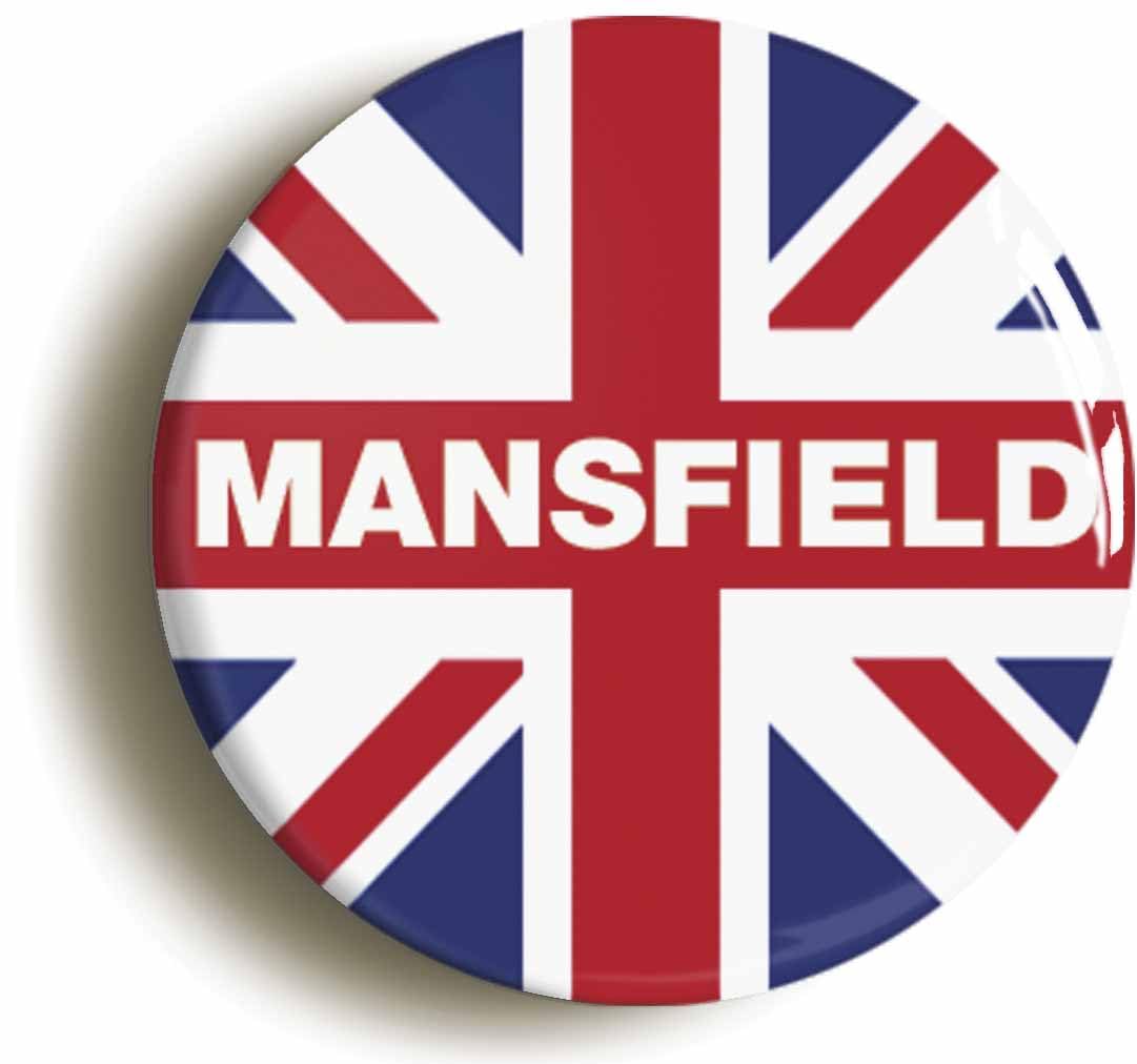 Mansfield Union Jack Fridge Magnet (Circular 2inch / 50mm Diameter)
