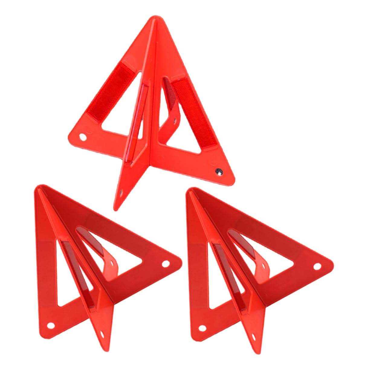 3 piezas Triángulos de Seguridad Reflectantes para Emergencias de Coche de Advertencia Plegables para Inspecciones y Situaciones de Avería Diseño Conveniente para Almacenamiento