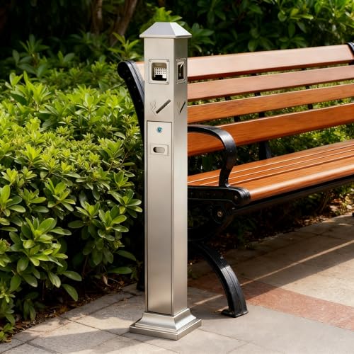 Poubelle d'extérieur en acier inoxydable durable pour maison