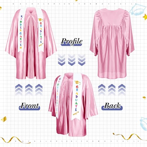 foaincore 2025 year preschool and kindergarten graduation gown cap tassel set with 2025 charm printed stole grad gift
