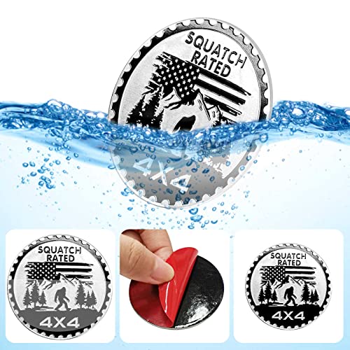 Image of 4x4 Badge Rated Jeep Wrangler Emblem, Automotive 3D Metal Car Badges Compatible with Trucks & SUV
