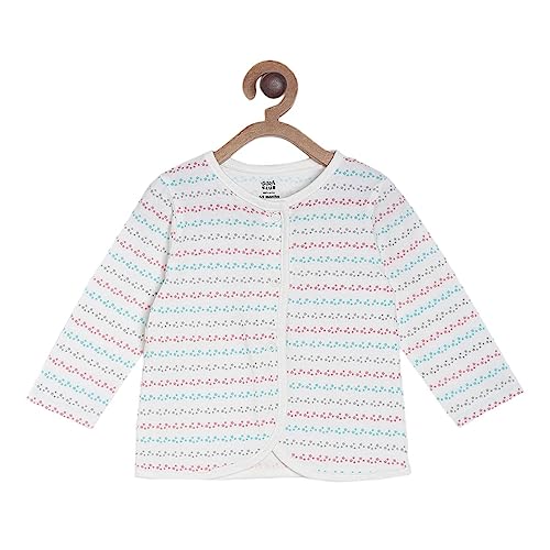 Image of miniklub Baby Short Sleeve Knitted Cotton Front Open Vest, Pack of 3 (Multi Color)