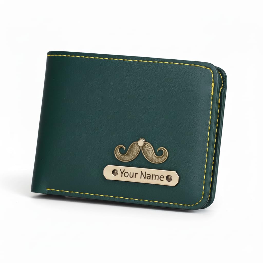 Customised Mens Wallet Anniversary or Birthday Gift for Husband/Brother/Boyfriend/Friend - Green Wallet 02-image-31