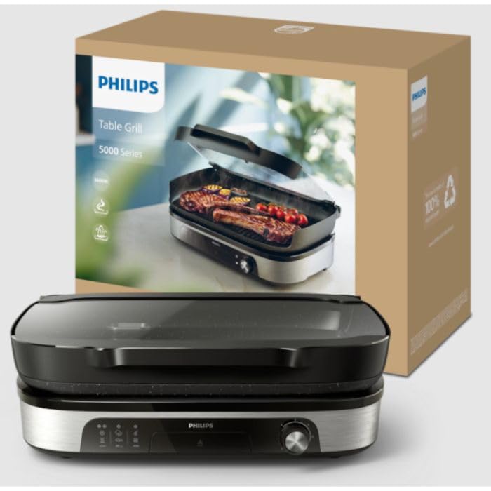 PHILIPS GRILL DA TAVOLO CON AFFUMIC AZIONE E INFUSORE ELETTRICO