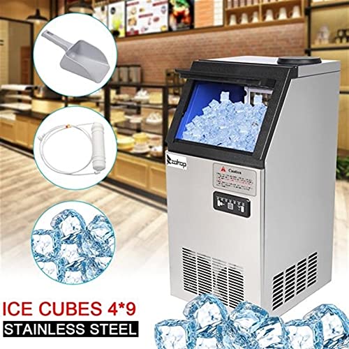 Máquina Comercial para Hacer Hielo 110 lb 24h Acero Inoxidable miniatura 6