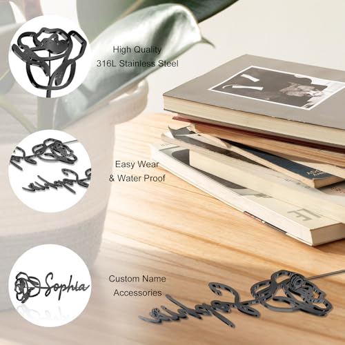Image of Custom Lapel Pin for Women Men - Name Brooch Pin Personalized Stainless Steel for Wedding Business Party - Gold /Silver /Black Customized Jewelry Gifts