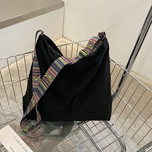 Image of JARKJARD Women Corduroy Tote Bag Large Shoulder Hobo Bag for Women Boho Casual Handbag Purse