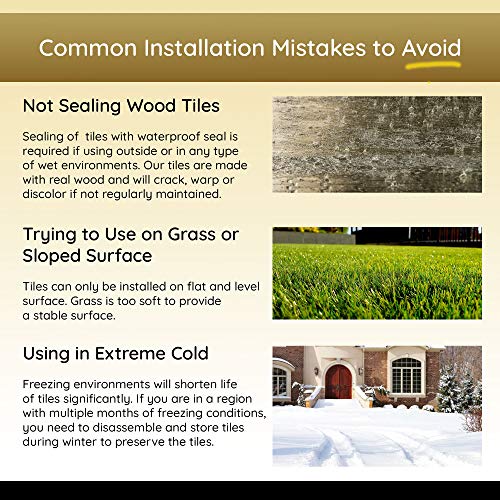 Villa Acacia Wood Interlocking Deck Tiles For Outdoor Patio And Floors (12 X 12, Pack Of 10, 12 Panels) #TOP5