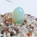 HongJinTian Opalite Opal Eggs Stone Chakra Healing Crystal Reiki Crafts Gemstone Eggs with Free Wood Stand - 1.96Inch