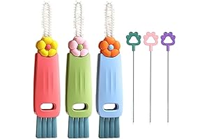 Cup Lid Brush: 3-in-1 Cleaning Brush Set for Bottles, Cups, and Tight Spaces