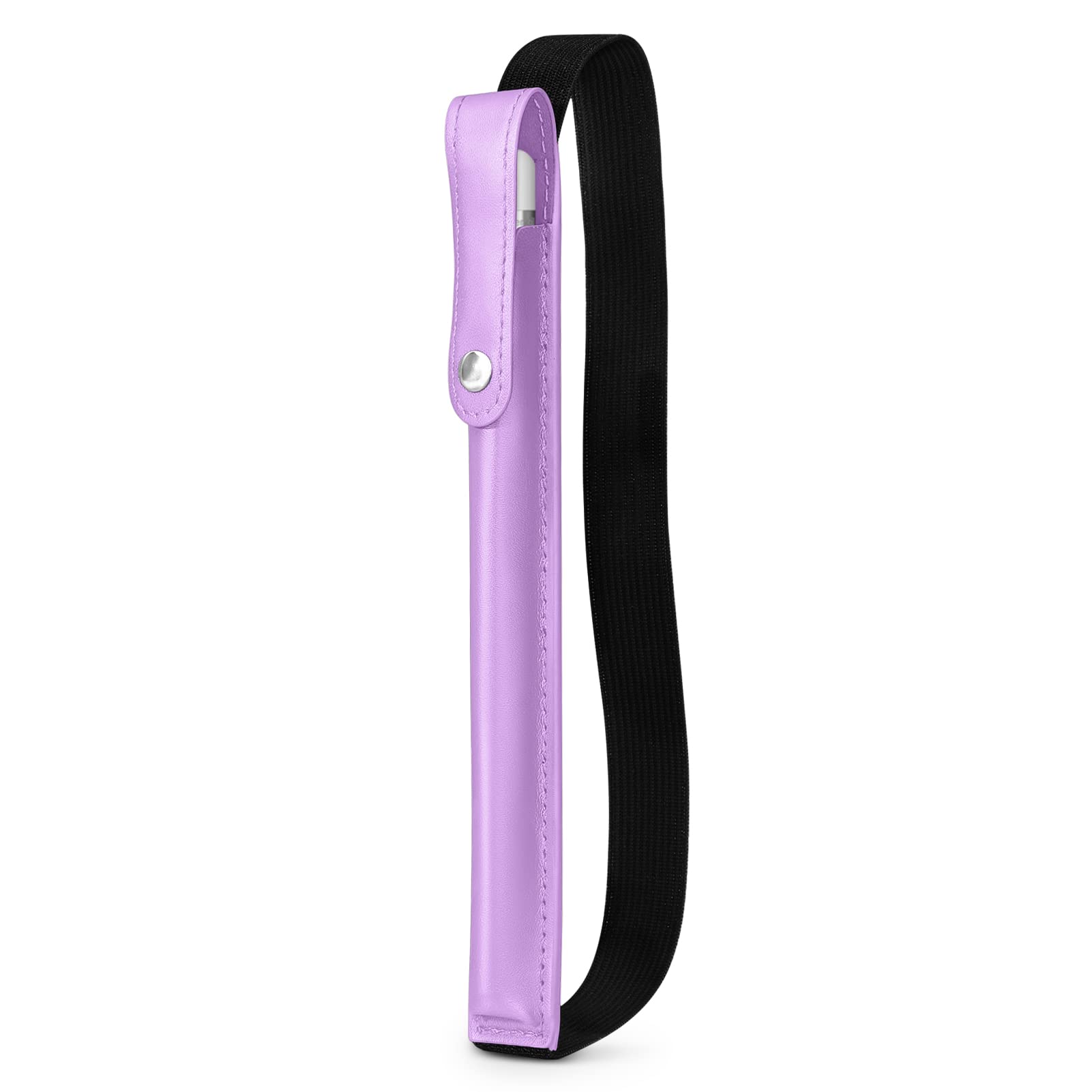 DTTO Pencil Case for Apple Pencil Pro, Apple Pencil 1st/2nd Generation & (USB-C), PU Leather Pencil Sleeve Pouch with Detachable Elastic Band Attach