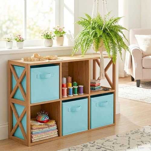 powerking Aufbewahrungsbox Organizer aus Stoff, 6 Stück faltbar Aufbewahrungswürfel Aufbewahrung Box in Würfelform, 33 x 33 x 33 cm… – Ansicht 3