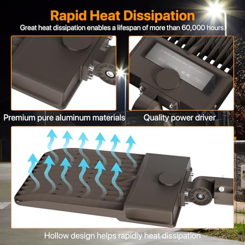 DEMILARE 400W LED Parking Lot Light: 60000LM, 150LM/W 5000K Slip Fitter by DEMILARE - Used condition - Image 3