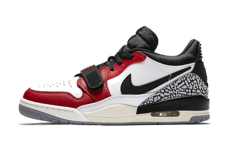 NIKE Air Jordan Legacy 312 Baskets de basket-ball tendance pour homme, Blanc/rouge/noir, 42 EU