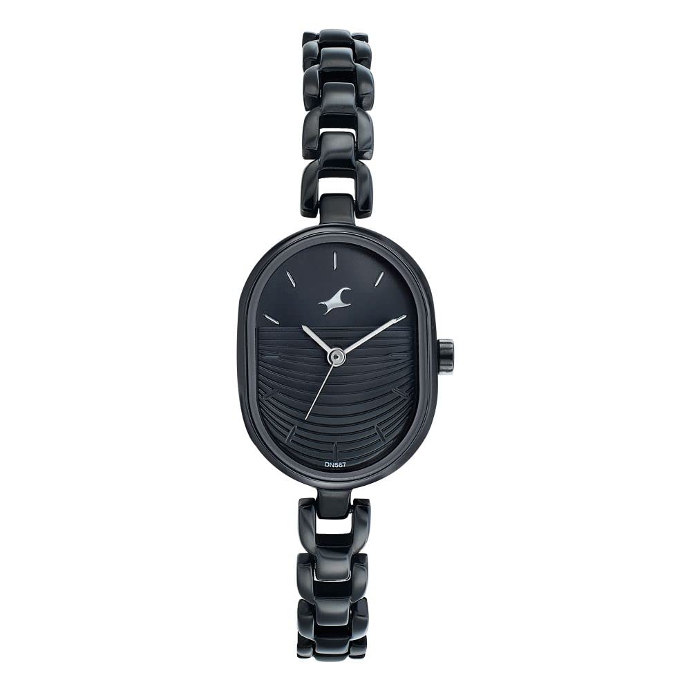 Fastrack Style Up Analog Black Dial Metal Strap Watch for Girls-NS6258NM01 (B0BSFQTGSL) Amazon Price History, Amazon Price Tracker