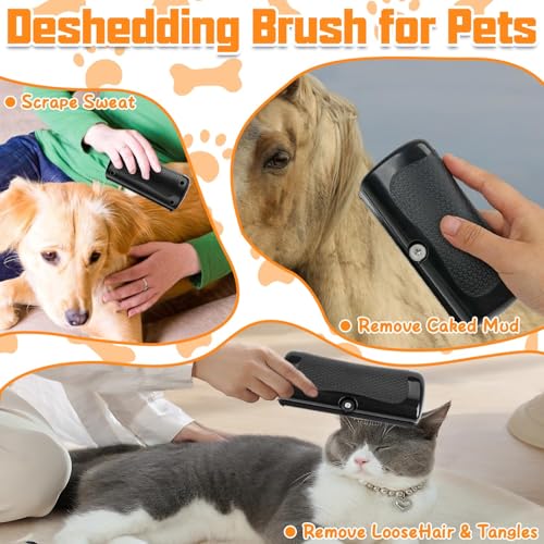 Fellwunder Bürste Hund, Hundebürste für Hunde und Katzen, Groomify Pet Care Bürste, Haustiere Tails Deshedding Brush, Unterfellbürste Hunde, Haustier-Enthaarungskamm