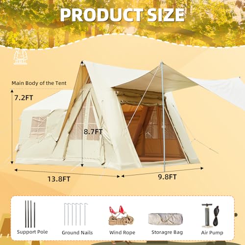 Carpa inflable extra grande para camping 8-10 personas miniatura 3