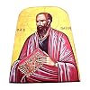 Handmade Wooden Greek Orthodox Icon of Saint Paul - 5.1x3.5 in / 13x9 cm / MP2 #1