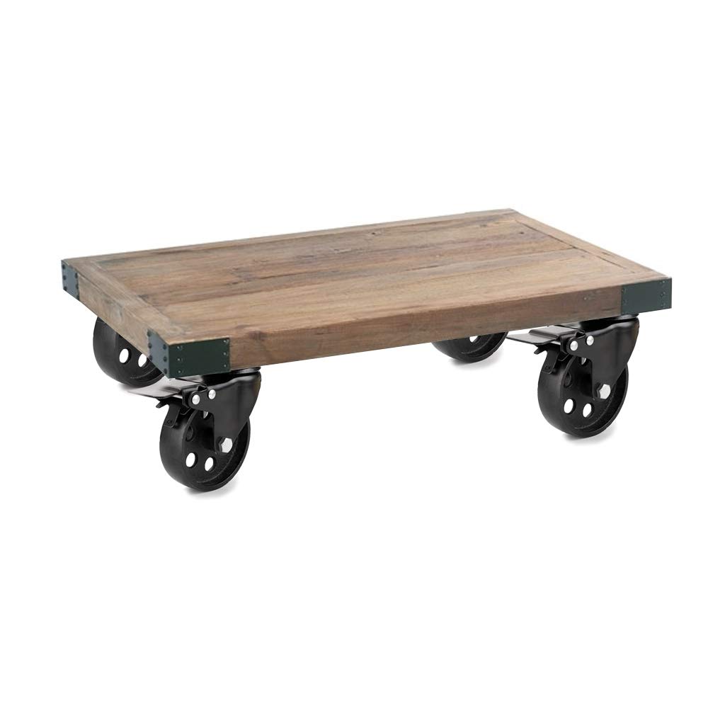 Skelang 4 Pcs Möbelrollen, 10 cm Lenkrollen, Schwerlasträder aus Gusseisen, 150 kg Tragfähigkeit pro Rolle