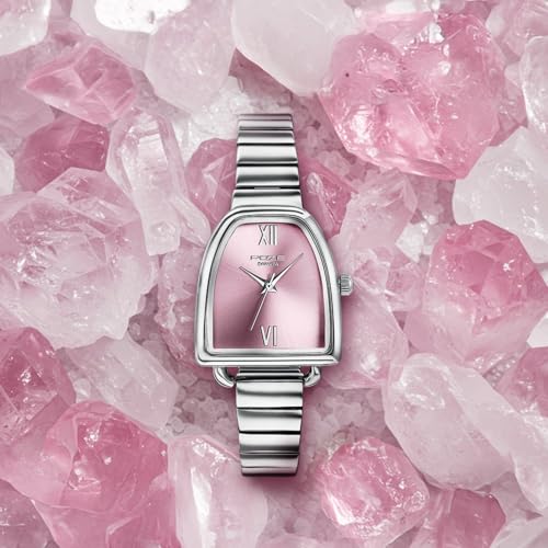 Image of Sonata Poze 7 Analog Pink Dial Silver Alloy Strap Watch for Women - SP80154SM01W