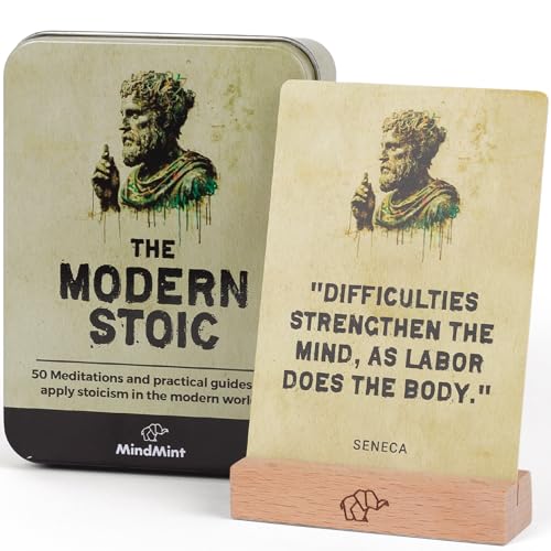 Daily Positive Affirmation Cards for Women - 50 Mindfulness Meditation Cards for Self Care in Tin Box with Wooden Stand - Motivational & Inspirational Gifts for Women, Best Friend, Sister