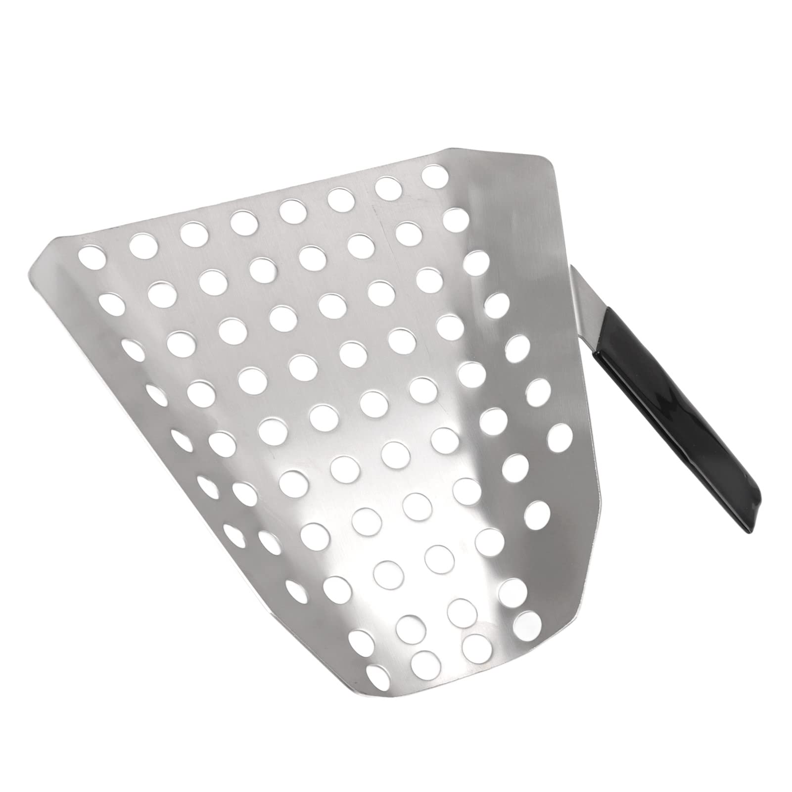Pala Ergonómica para Palomitas y Papas Fritas, Acero Inoxidable, Mango Individual con Orificios, Herramienta de Llenado Rápido para Cocina