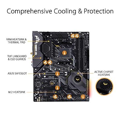 ASUS AM4 TUF Gaming X570-Plus (Wi-Fi) AM4 Zen 3 Ryzen 5000 & 3rd Gen Ryzen ATX Motherboard with PCIe 4.0, Dual M.2, 12+2 with Dr. MOS Power Stage
