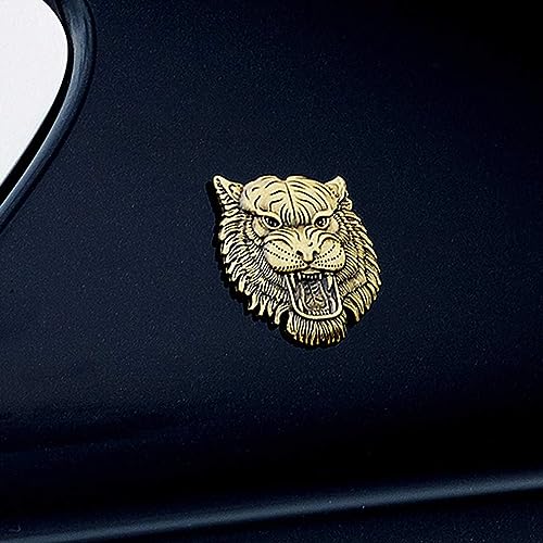 Image of VRT 3D Chrome Emblem Automotive Car, Bike Badges Logo Self Adhesive Sticker (Tiger, Bronze)