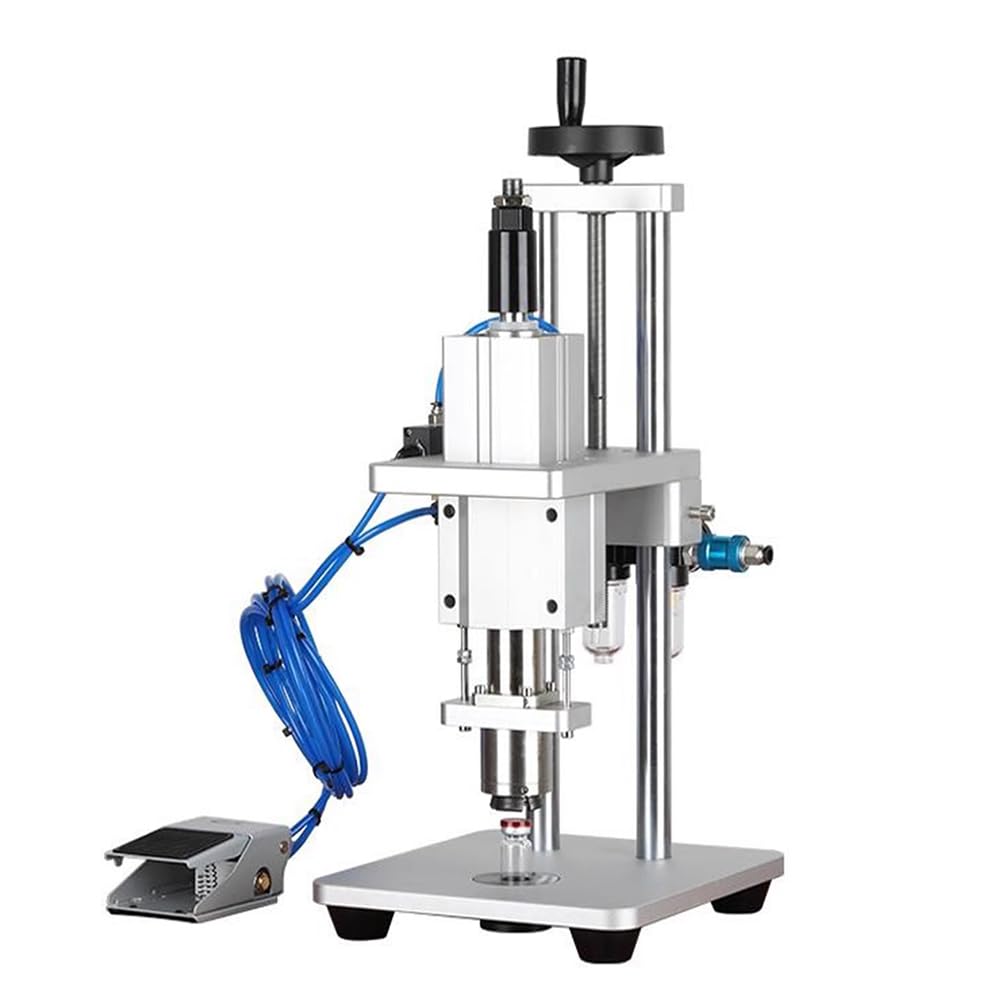 Máquina neumática de sellado de viales abatible, herramienta de tapado manual para viales de vidrio y botellas de aluminio y plástico, 15 mm