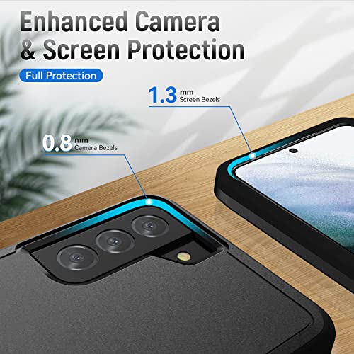 Image of for Samsung Galaxy S21 Case, with HD Screen Protector [Military Grade Drop Tested] Heavy-Duty Tough Rugged Shockproof Protective Case for S21, Black