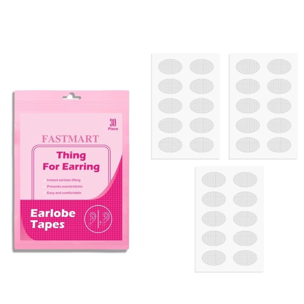FASTMART Earlobe Support Patches for Heavy Earrings (30 Pcs) Ear Lobe Support Tape Ear Stickers for Heavy Earrings & Big Jhumkas-image-31