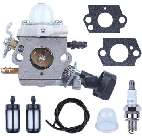 Carburateur pour STIHL BG86 BG86 C BG56 SH86 Souffleur, ADEFOL Carburateur avec Joint + Filtre Essence + Tuyau Essence + Bougie Allumage Pièces de Rechange...