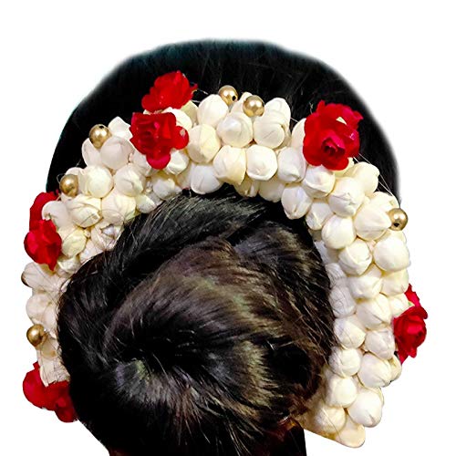 PRAVRAJYATraditional Indian Look Hair Accessories Best Match for Bollywood Dance Looks Like Natural Flowers Party Accessories for Weddings Proms Parties or Other Occassions