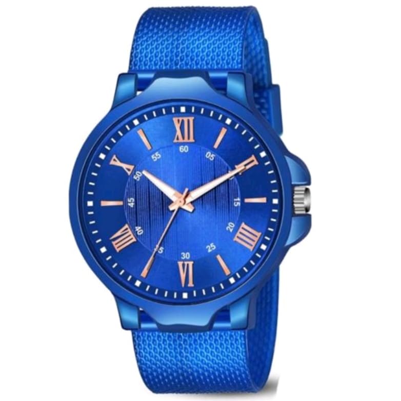 A41 PU Strap Big Roman Dial Watch for Men & Boys (Blue) (B0CWDKKZQ6) Amazon Price History, Amazon Price Tracker