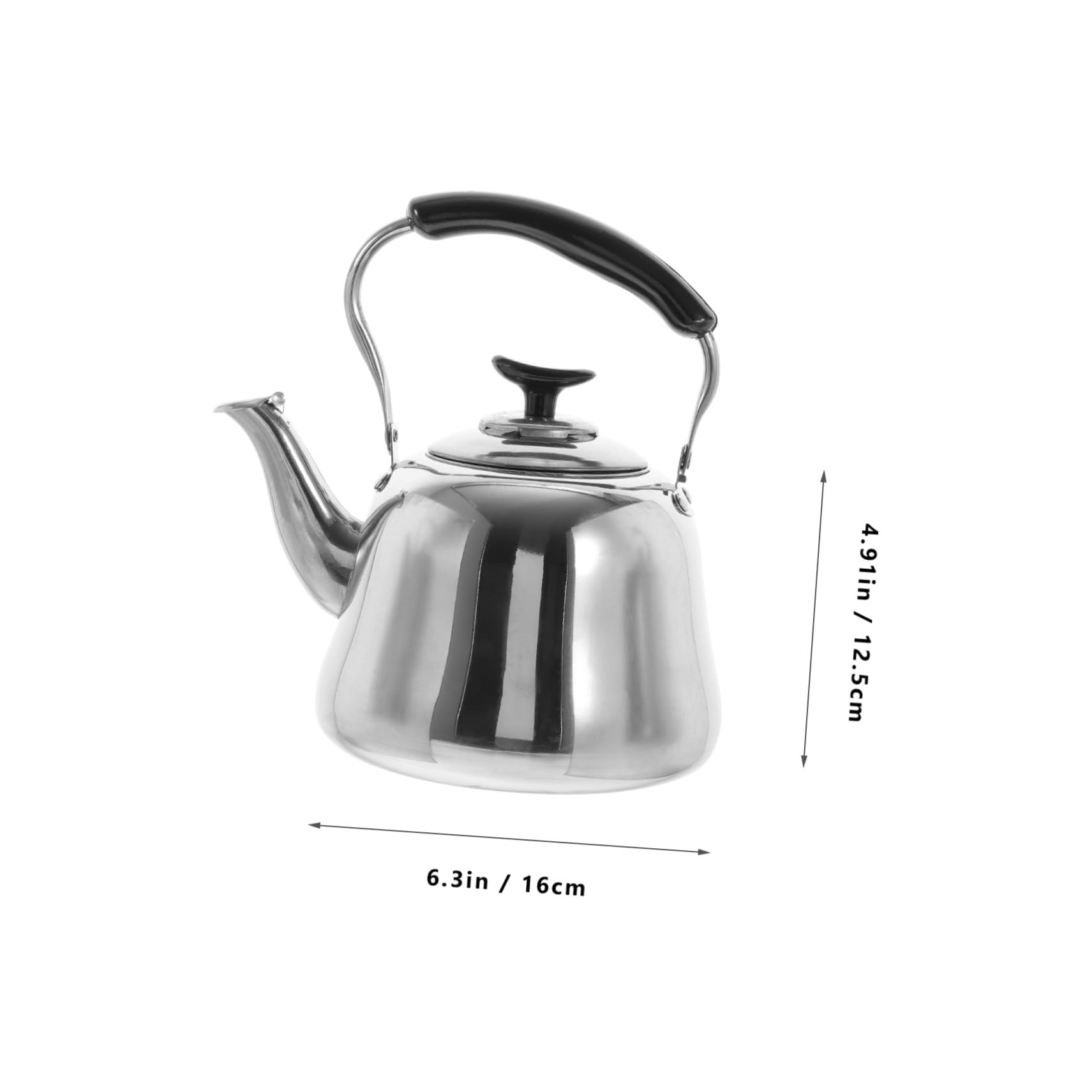 Hervidor Silbante de Acero Inoxidable 2l para Cocina | Mango Antiescaldamiento, Color Plata, Capacidad Doméstica, Uso en Inducción y Estufa