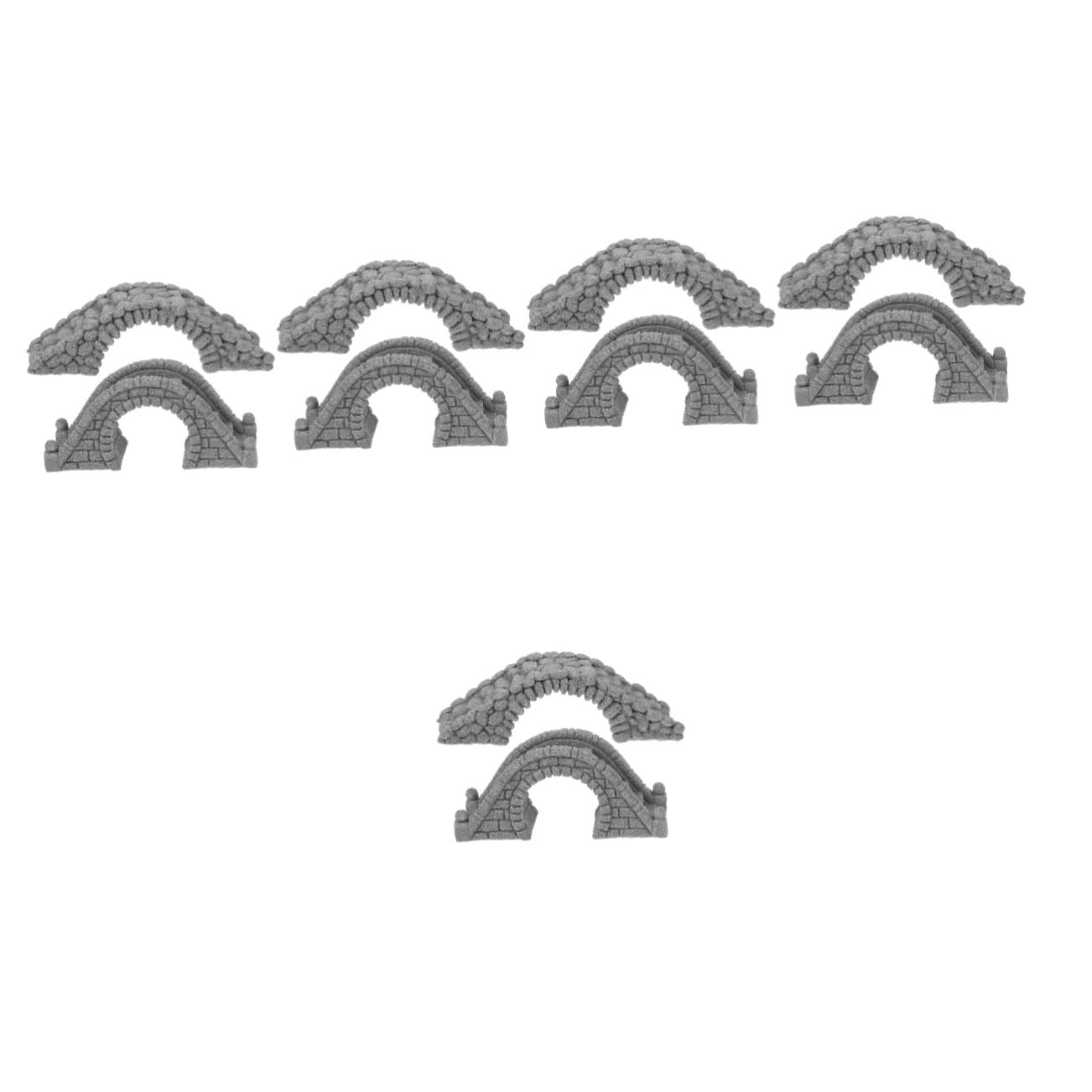 PRETYZOOM 5 Juegos Puente De Piedra Micro Paisaje Puente del Paisaje del Acuario Adorno De Pecera Decoración Pecera Puente del Acuario Adorno De Puente Submarino Grey 2 Piezas * 5